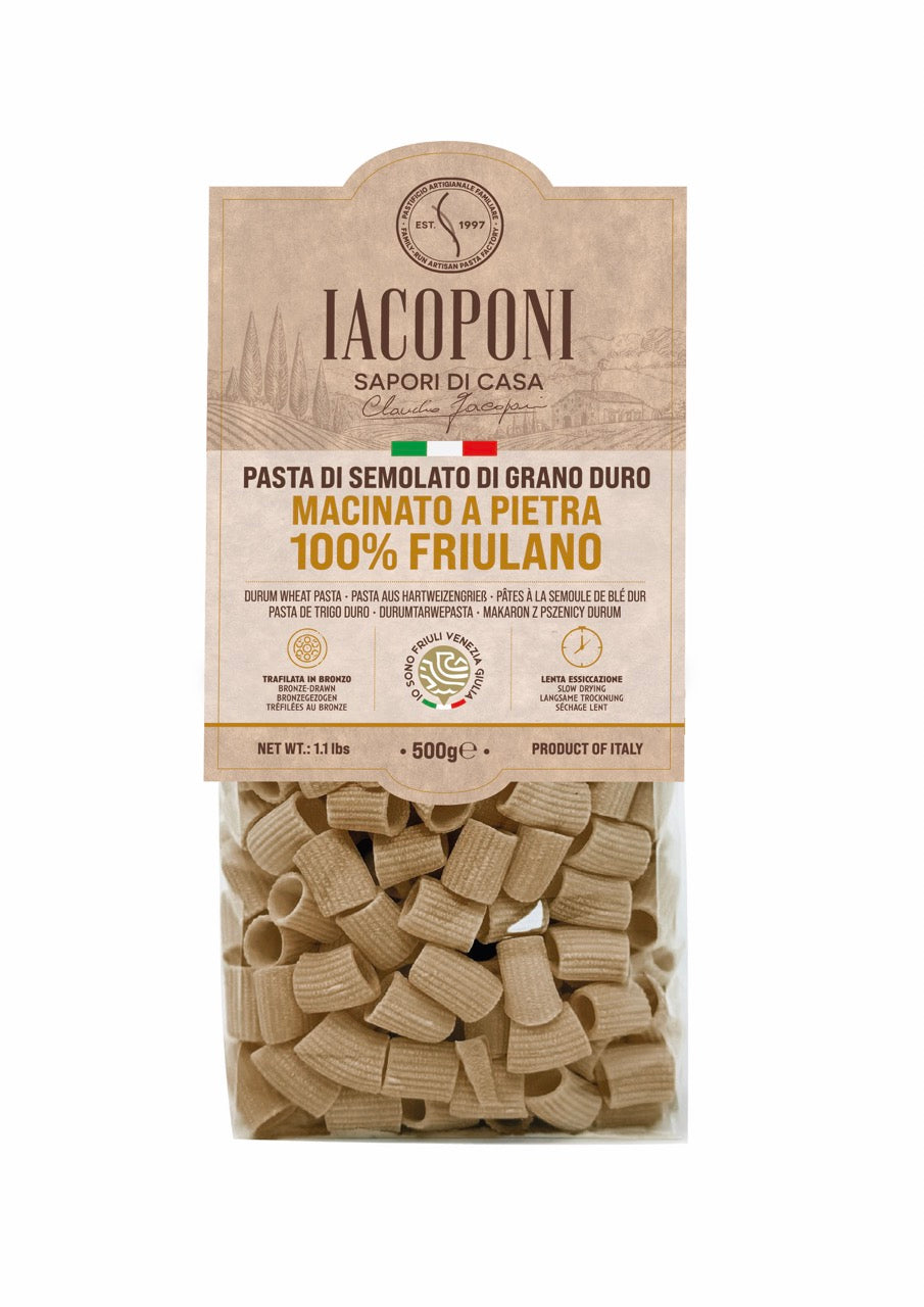 Iacoponi Mezzi Rigatoni di grano duro 100% Friulano