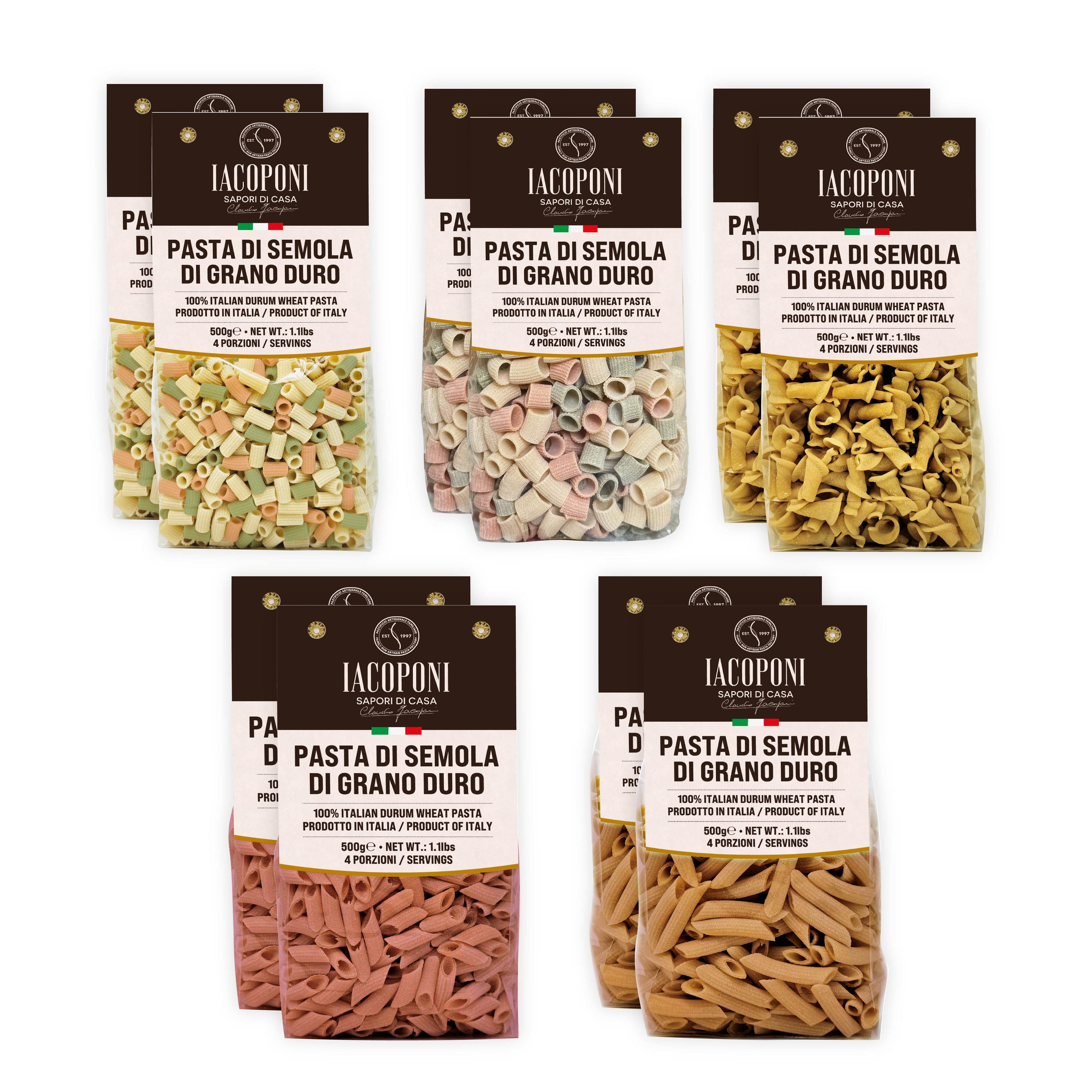 10x500g PROMO BOX ASSAGGIO PASTA CORTA AROMATIZZATA