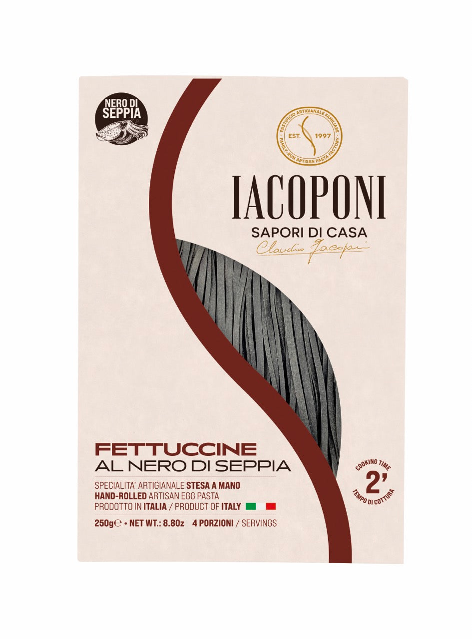 Iacoponi Fettuccine all'uovo, al nero di seppia