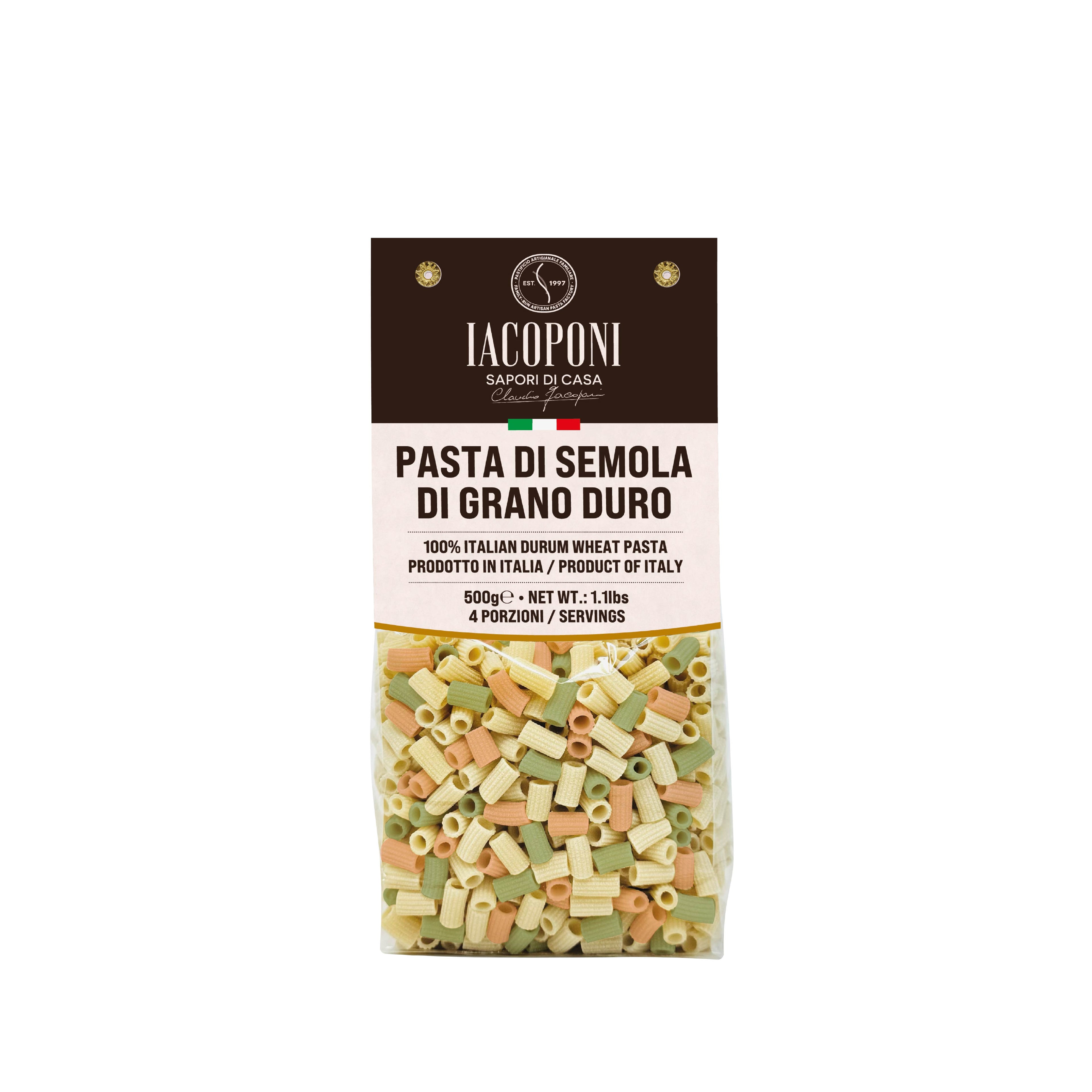 Tubetti di grano duro Tricolore